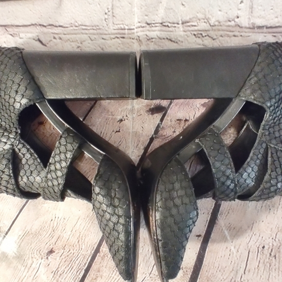 Ash Obsession Heel Sandals Black Shootie Open Toe Heels Size 38 - Picture 10 of 16